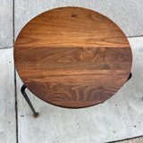 American Modern Walnut & Iron Stacking Tables