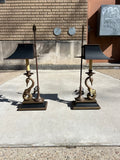 Vintage Pair Chapman Swan Lamps