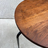 American Modern Walnut & Iron Stacking Tables