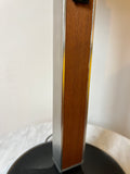 Lightolier Walnut & Aluminum Table lamp with Enamel on Copper accent