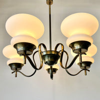 Angelo Lelii Arredoluce 5-Arm Chandelier 1950s