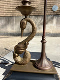 Vintage Pair Chapman Swan Lamps