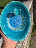 Bitossi Glazed Ceramic Cigar Holder w/ Fused Fritte Glass