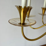 Brass and Cut Glass Chandelier
