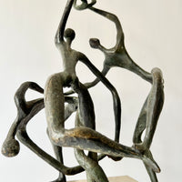 John Rhoden “Harlem Globetrotters” Bronze Sculpture