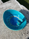 Bitossi Glazed Ceramic Cigar Holder w/ Fused Fritte Glass