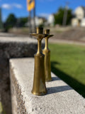 Jens Quistgaard, Pair of Dansk Brass Candlesticks JHQ