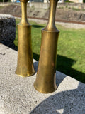 Jens Quistgaard, Pair of Dansk Brass Candlesticks JHQ
