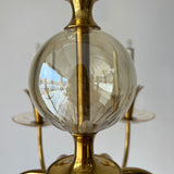 Brass and Cut Glass Chandelier