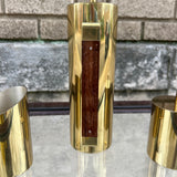Italian Brass and Rosewood Coffee Set