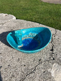 Bitossi Glazed Ceramic Cigar Holder w/ Fused Fritte Glass