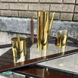 Italian Brass and Rosewood Coffee Set