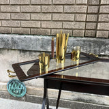 Italian Brass and Rosewood Coffee Set