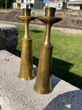 Jens Quistgaard, Pair of Dansk Brass Candlesticks JHQ