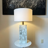 Large Scale Rectangular Marble Table Lamp