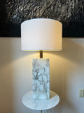 Large Scale Rectangular Marble Table Lamp