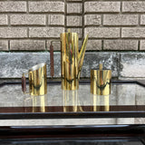 Italian Brass and Rosewood Coffee Set