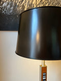 Lightolier Walnut & Aluminum Table lamp with Enamel on Copper accent