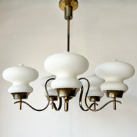 Angelo Lelii Arredoluce 5-Arm Chandelier 1950s