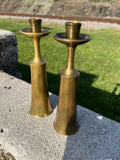 Jens Quistgaard, Pair of Dansk Brass Candlesticks JHQ