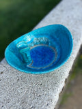 Bitossi Glazed Ceramic Cigar Holder w/ Fused Fritte Glass