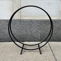 Midcentury Steel Ring Firewood Holder