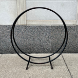 Midcentury Steel Ring Firewood Holder