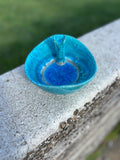 Bitossi Glazed Ceramic Cigar Holder w/ Fused Fritte Glass