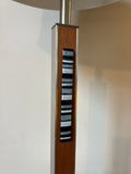 Lightolier Walnut & Aluminum Table lamp with Enamel on Copper accent