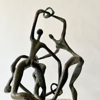 John Rhoden “Harlem Globetrotters” Bronze Sculpture