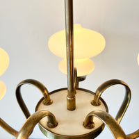 Angelo Lelii Arredoluce 5-Arm Chandelier 1950s