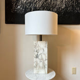 Large Scale Rectangular Marble Table Lamp