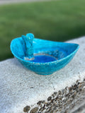 Bitossi Glazed Ceramic Cigar Holder w/ Fused Fritte Glass
