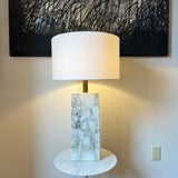 Large Scale Rectangular Marble Table Lamp