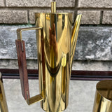 Italian Brass and Rosewood Coffee Set