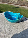 Bitossi Glazed Ceramic Cigar Holder w/ Fused Fritte Glass
