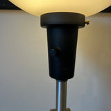 Lightolier Walnut & Aluminum Table lamp with Enamel on Copper accent