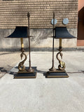 Vintage Pair Chapman Swan Lamps