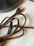 Lightolier Walnut & Aluminum Table lamp with Enamel on Copper accent