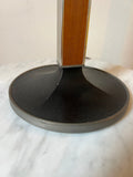 Lightolier Walnut & Aluminum Table lamp with Enamel on Copper accent