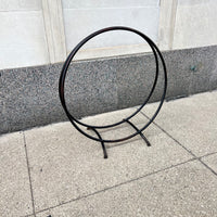 Midcentury Steel Ring Firewood Holder