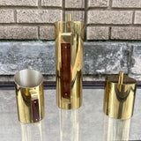 Italian Brass and Rosewood Coffee Set