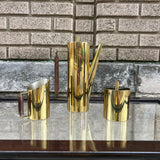 Italian Brass and Rosewood Coffee Set