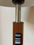 Lightolier Walnut & Aluminum Table lamp with Enamel on Copper accent