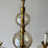 Brass and Cut Glass Chandelier
