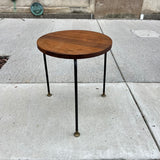 American Modern Walnut & Iron Stacking Tables