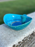 Bitossi Glazed Ceramic Cigar Holder w/ Fused Fritte Glass