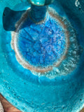 Bitossi Glazed Ceramic Cigar Holder w/ Fused Fritte Glass