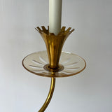 Brass and Cut Glass Chandelier