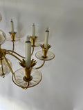 Brass and Cut Glass Chandelier